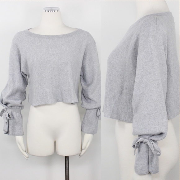 Aritzia Sweaters - Wilfred Baylen Merino Wool Grey Cropped  Sweater M